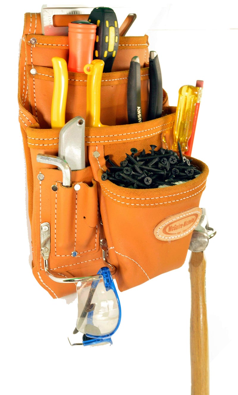 McGuire-Nicholas 689 MB 10 Pocket Pro Carpenter Pouch in Tan Full Grain Leather - Image 5